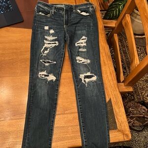 American eagle next level stretch dark wash skinny jeans size 8